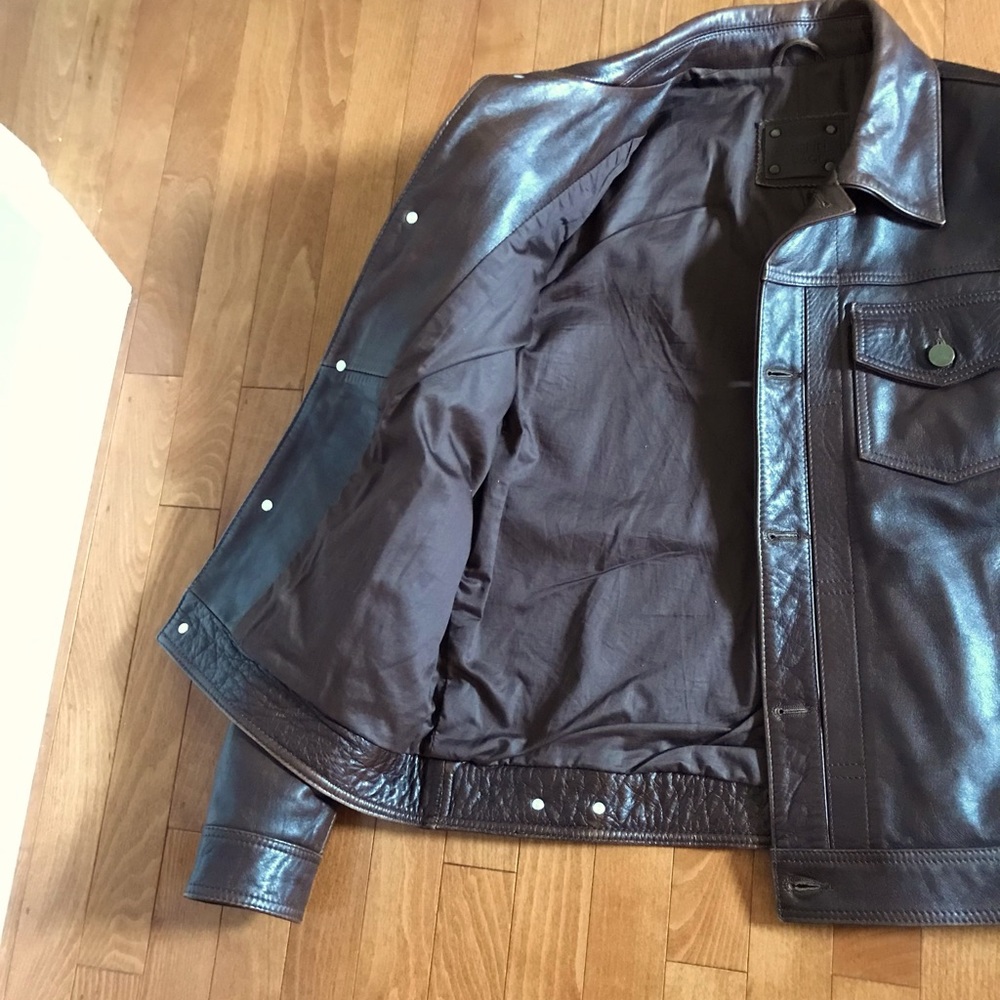 Satchel & Page Montgomery leather trucker jacket - Picture 3 of 10